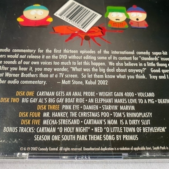 SOUTH Park The Complete 1st Season W/ Episode Commentary DVD Set Factory Sealed - Picture 3 of 5